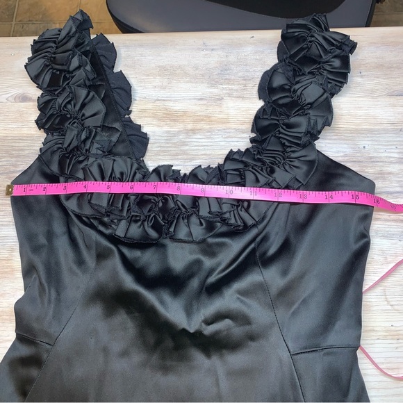 WHBM Ruffle Neckline Little Black Dress - Picture 13 of 16